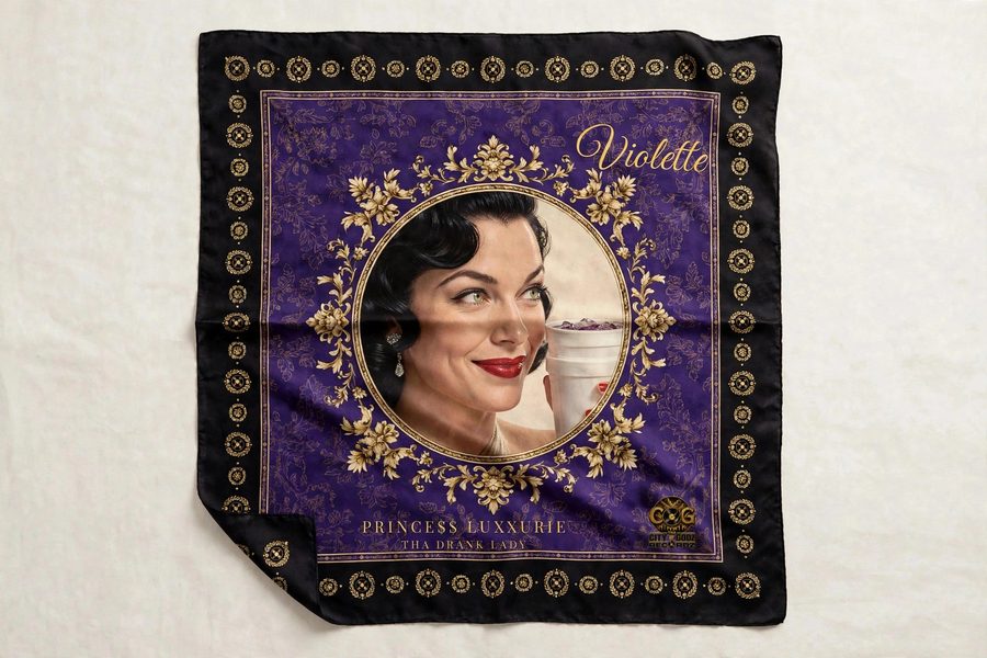 Violette Silk Scarf — Princess of Luxury Collection